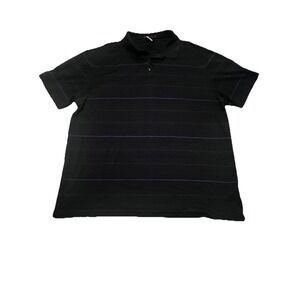 Nike Men's Tiger Woods Golf Polo Size: 2XL‎ ⛳️black Blue Stripe XXL Performance